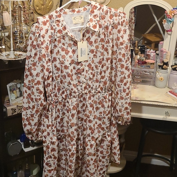 Joyfolie Boutique Women's Dress Aeron Floral S - Picture 4 of 8